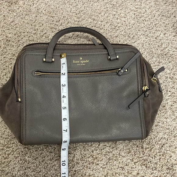 Kate Spade Leather-Suede Gray Handbag - Picture 12 of 16